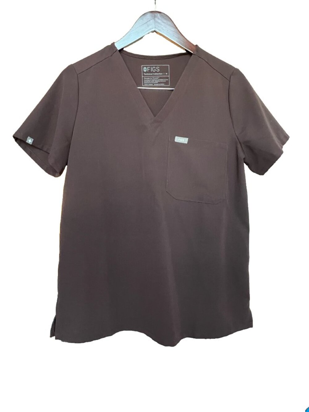 FIGS Espresso Catarina One Pocket Scrub Top Medium